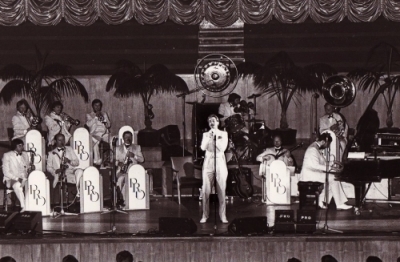 A concert in 1980 with singer Robin Merrill.